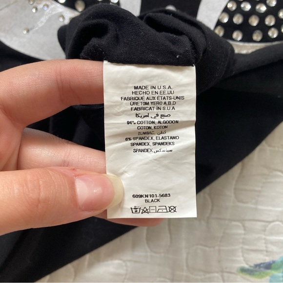 Y2K Bedazzled Low Cut Butterfly Tee 🦋 - Picture 7 of 7